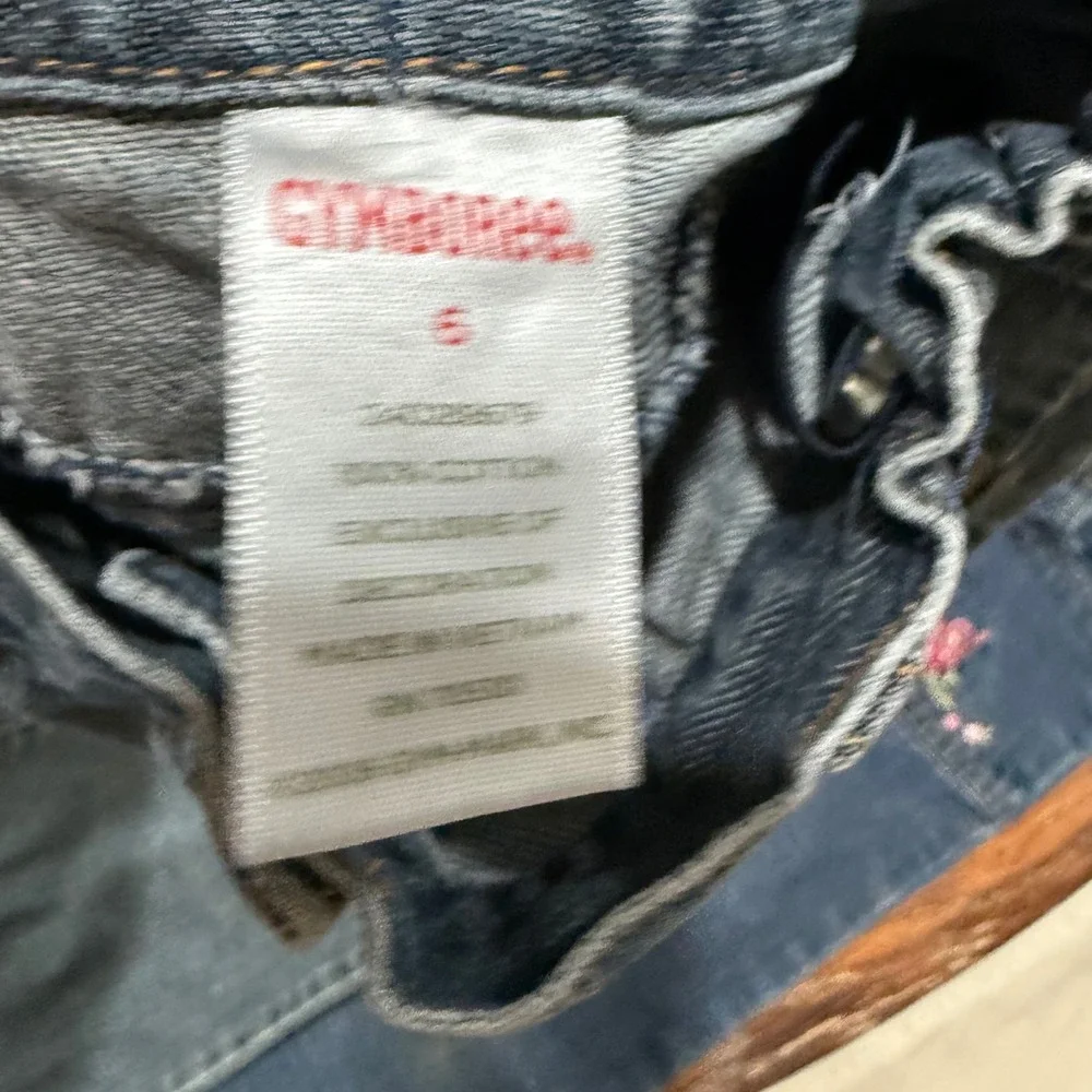 Gymboree Girls Flare Jeans Pants Bundle 3pc Size 6 Scottie Dog Floral Y2K Denim
